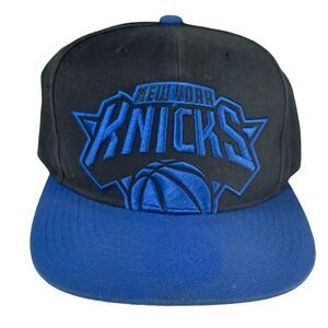 NY KNICKS Mitchell & Ness Snapback Hat Black Blue New York NBA Basketball Cap